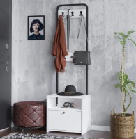 Прихожая Trendy Tina White/Black 50x170x35cm GTR005927 фото №2 — интернет-магазин Desire.md