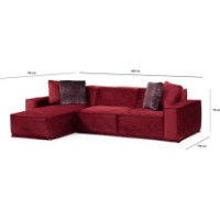 Угловой диван Trendy Lego 8 Chl-O1-1R Burgundy 300x170x76cm GTR003634 фото №8 — интернет-магазин Desire.md