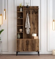 Прихожая Trendy Viyana D Walnut/Black 200x90x35cm GTR001343 фото №1 — интернет-магазин Desire.md