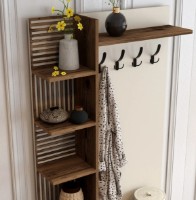 Прихожая Trendy Viyana D Walnut/Cream/Black 200x90x35cm GTR001345 фото №3 — интернет-магазин Desire.md