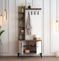 Прихожая Trendy Viyana D Walnut/White/Black 200x90x35cm GTR001346 фото №2 — интернет-магазин Desire.md