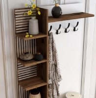 Прихожая Trendy Viyana D Walnut/White/Black 200x90x35cm GTR001346 фото №3 — интернет-магазин Desire.md