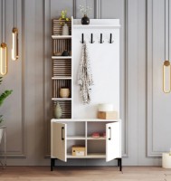 Прихожая Trendy Viyana D White/Walnut/Black 200x90x35cm GTR001347 фото №2 — интернет-магазин Desire.md