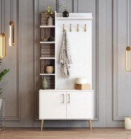 Прихожая Trendy Viyana D White/Walnut/Gold 202.6x90x35cm GTR001348