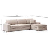 Угловой диван Trendy Lena L3-CHL Beige Sand 323x190x85cm GTR003620 фото №7 — интернет-магазин Desire.md