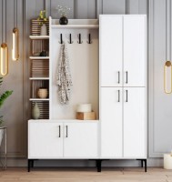 Antreu Trendy Viyana DA White/Walnut/Black 200x150x35cm GTR001367