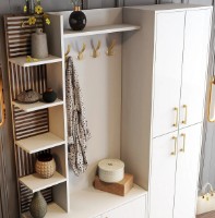 Antreu Trendy Viyana DA White/Walnut/Gold 202.6x150x35cm GTR001368 imaginea #3 — magazin online Desire.md