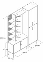 Antreu Trendy Viyana DA White/Walnut/Gold 202.6x150x35cm GTR001368 imaginea #4 — magazin online Desire.md