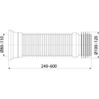Manșon WC Excentric Alcaplast A97 (7378) imaginea #2 — magazin online Desire.md