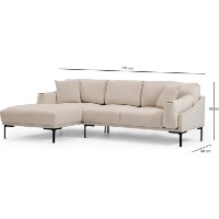 Canapea de colț Trendy Leo Cream L 255x150x65cm GTR003467 imaginea #5 — magazin online Desire.md