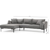 Canapea de colț Trendy Leo Grey L 255x150x65cm GTR003468 imaginea #4 — magazin online Desire.md