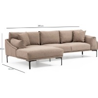 Canapea de colț Trendy Leo Mocha L 255x150x65cm GTR003469 imaginea #6 — magazin online Desire.md