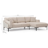 Угловой диван Trendy Leo Cream R 255x150x65cm GTR003544 фото №4 — интернет-магазин Desire.md