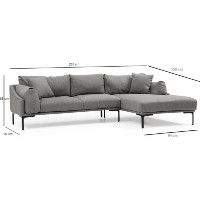 Canapea de colț Trendy Leo Grey R 255x150x65cm GTR003545 imaginea #5 — magazin online Desire.md