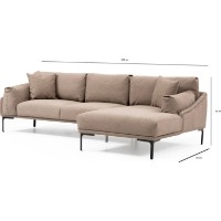 Canapea de colț Trendy Leo Mocha R 255x150x65cm GTR003546 imaginea #5 — magazin online Desire.md