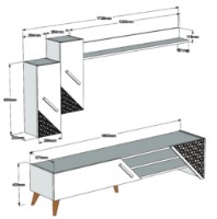 Гостиная Trendy Beril Cream/Walnut GTR000180 фото №2 — интернет-магазин Desire.md