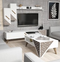 Гостиная Trendy Beril White/Walnut GTR001317 фото №2 — интернет-магазин Desire.md