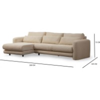 Canapea de colț Trendy Lily Beige L 290x165x73cm GTR003483 imaginea #4 — magazin online Desire.md