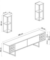 Гостиная Trendy Black Line Walnut/Black GTR006440 фото №4 — интернет-магазин Desire.md