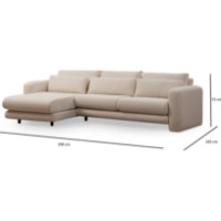Canapea de colț Trendy Lily Cream L 290x165x73cm GTR003484 imaginea #3 — magazin online Desire.md