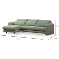 Canapea de colț Trendy Lily Green L 290x165x73cm GTR003485 imaginea #4 — magazin online Desire.md