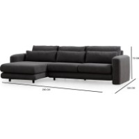 Canapea de colț Trendy Lily Grey L 290x165x73cm GTR003486 imaginea #5 — magazin online Desire.md