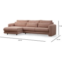 Canapea de colț Trendy Lily Pink L 290x165x73cm GTR003487 imaginea #5 — magazin online Desire.md