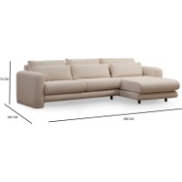 Угловой диван Trendy Lily Cream R 290x165x73cm GTR003562 фото №4 — интернет-магазин Desire.md
