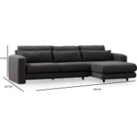 Угловой диван Trendy Lily Grey R 290x165x73cm GTR003564 фото №6 — интернет-магазин Desire.md