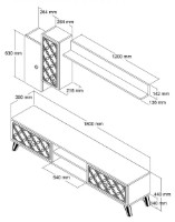Living Trendy Clasa S Walnut/White GTR000157 imaginea #4 — magazin online Desire.md
