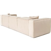 Canapea de colț Trendy Lora L1-O1-1R-POUFFE Cream 303x193x65cm GTR003638 imaginea #3 — magazin online Desire.md