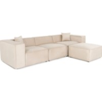 Canapea de colț Trendy Lora L1-O1-1R-POUFFE Cream 303x193x65cm GTR003638 imaginea #4 — magazin online Desire.md