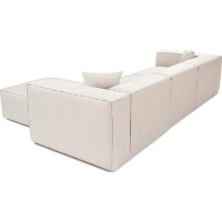 Canapea de colț Trendy Lora L1-O1-1R-POUFFE Light Brown 303x193x65cm GTR003639 imaginea #2 — magazin online Desire.md