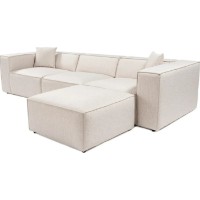 Canapea de colț Trendy Lora L1-O1-1R-POUFFE Light Brown 303x193x65cm GTR003639 imaginea #3 — magazin online Desire.md