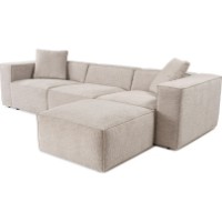 Canapea de colț Trendy Lora L1-O1-1R-POUFFE Mocha 303x193x65cm GTR003640 imaginea #4 — magazin online Desire.md
