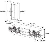 Гостиная Trendy Defne Walnut/Cream 145x37x35cm GTR000108 фото №3 — интернет-магазин Desire.md