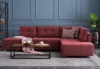 Угловой диван Trendy Manama Claret Red R 282x206x85cm GTR003421 фото №10 — интернет-магазин Desire.md