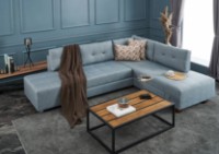 Угловой диван Trendy Manama Light Blue R 282x206x85cm GTR003424 фото №1 — интернет-магазин Desire.md