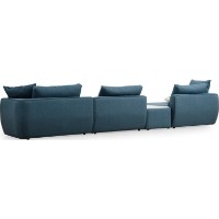 Угловой диван Trendy Maya 1 Chl+T+O1+1R Blue 425x127x65cm GTR003501 фото №3 — интернет-магазин Desire.md