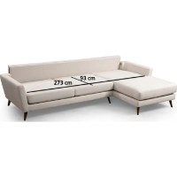 Угловой диван Trendy Mayorka L3-Chl Beige R 303x168x85cm GTR003386 фото №5 — интернет-магазин Desire.md