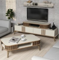 Living Trendy Eylul Cream/Walnut GTR001278 imaginea #2 — magazin online Desire.md