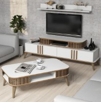 Living Trendy Eylul White/Walnut GTR001281 imaginea #2 — magazin online Desire.md