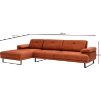 Угловой диван Trendy Mustang Orange L 274x174x83cm GTR003482 фото №4 — интернет-магазин Desire.md