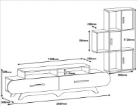 Гостиная Trendy Flora S Walnut/White GTR000185 фото №3 — интернет-магазин Desire.md