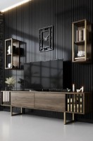 Living Trendy Gold Line Walnut/Black/Gold GTR006446 imaginea #5 — magazin online Desire.md