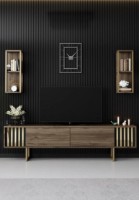 Living Trendy Gold Line Walnut/Black/Gold GTR006446