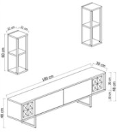 Living Trendy Gold Line White/Black/Gold GTR006447 imaginea #4 — magazin online Desire.md