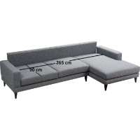Угловой диван Trendy Nordic L3+Chl Dark Grey R 303x160x85cm GTR003387 фото №8 — интернет-магазин Desire.md