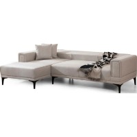 Угловой диван Trendy Orizont Ecru L 250x140x77cm GTR003324 фото №5 — интернет-магазин Desire.md