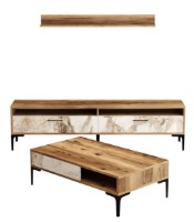 Гостиная Trendy Istanbul Walnut/White Marble/Black GTR001269 фото №2 — интернет-магазин Desire.md